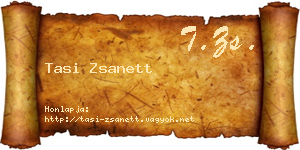 Tasi Zsanett névjegykártya